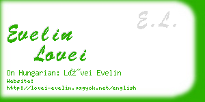 evelin lovei business card